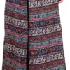 Pantaloni palazzo in crepe di poliestere stampato multicolore