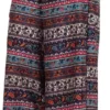 Pantaloni palazzo in crepe di poliestere stampato multicolore