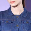 Giacca in denim da donna tinta unita blu scuro - immagine 7