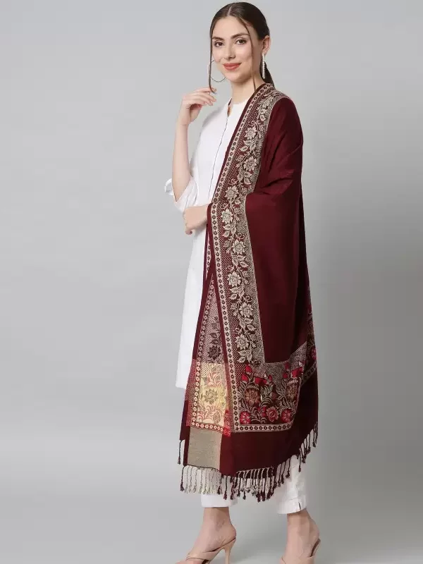 Scialle da donna di design Krew Wool * Marrone