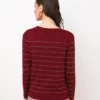 Maglione a righe a girocollo