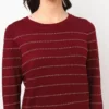 Maglione a righe a girocollo