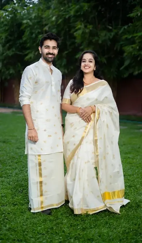 Aksharamala Couple Combo Kerala Dress