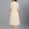 Abito lungo fino al polpaccio in chiffon dobby