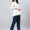 Top svasato da donna in rayon tinta unita vestibilità regolare