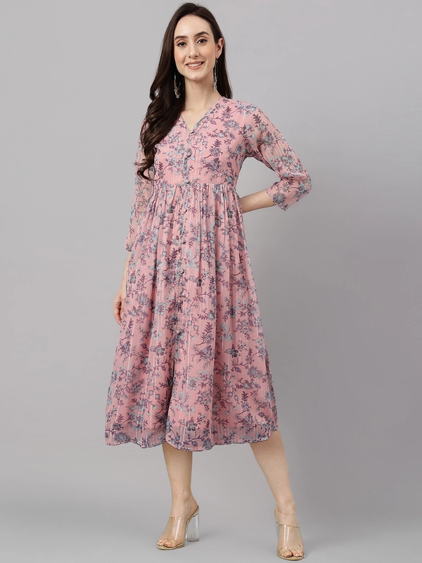Abiti da donna in chiffon floreale regolari