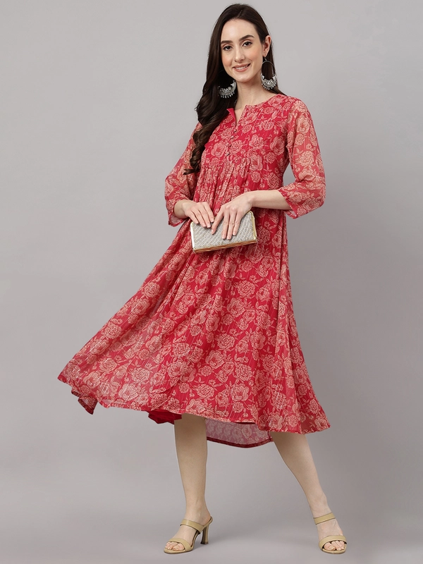 Abiti da donna in chiffon floreale regolari