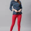 Leggings in viscosa e lycra rosso - Image 2