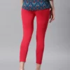 Leggings in viscosa e lycra rosso - Image 3