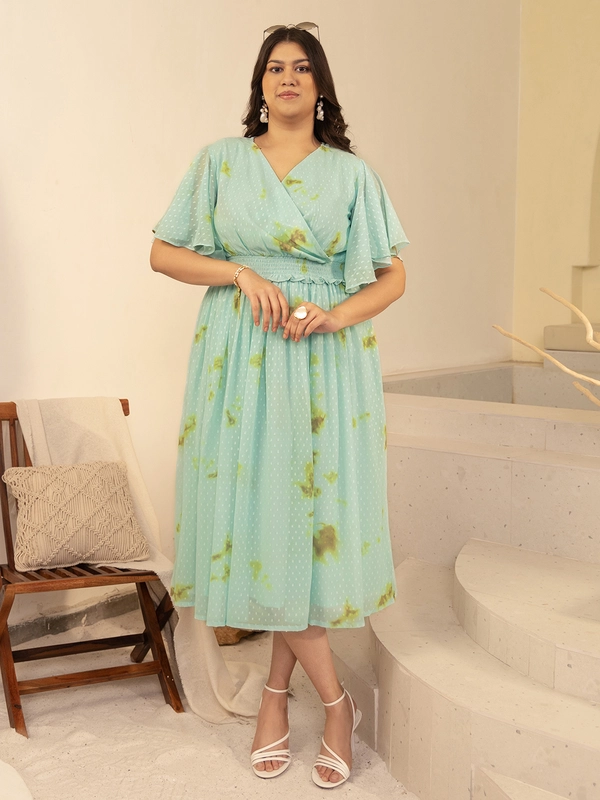 Abito da donna elegante georgette verde