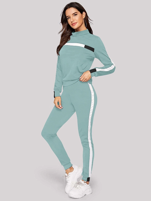 Top e pantaloni firmati in misto cotone premium – Verde Pista