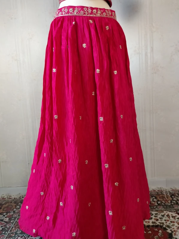 Sayuri Apurva Seta Chinon Designer Lehenga Choli Fucsia