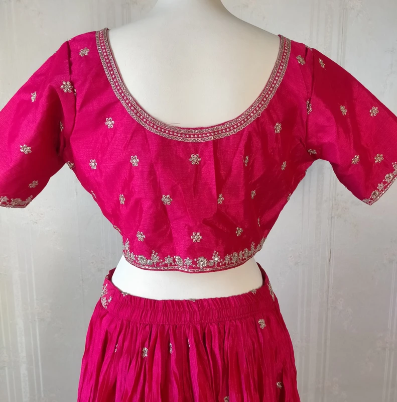 Sayuri Apurva Seta Chinon Designer Lehenga Choli Fucsia
