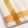 Completo dhoti e camicia in seta e cotone color oro