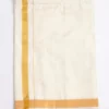 Completo dhoti e camicia in seta e cotone color oro