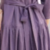 Abito a balze in puro cotone color lavanda