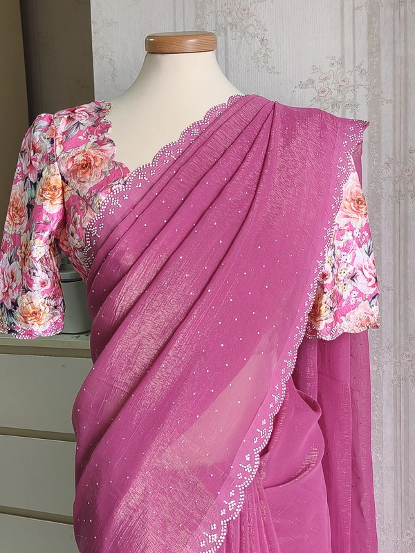 Sari Da Festa in Jimmy Choo, Camicetta Pronta