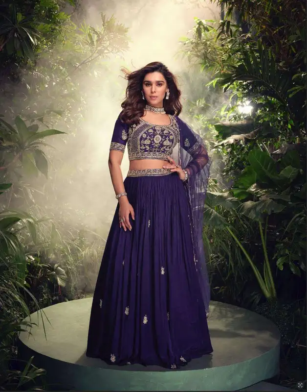 Sayuri Apurva Seta Chinon Designer Lehenga Choli Viola