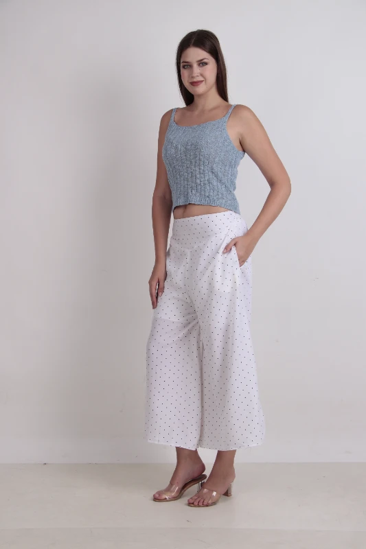 Pantaloni palazzo a cotton flex