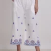 Pantaloni palazzo ricamato a cotton flex