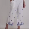 Pantaloni palazzo ricamato a cotton flex