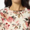 Top da donna con stampa floreale, vestibilità regolare