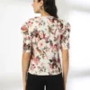 Top da donna con stampa floreale, vestibilità regolare
