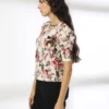 Top da donna con stampa floreale, vestibilità regolare