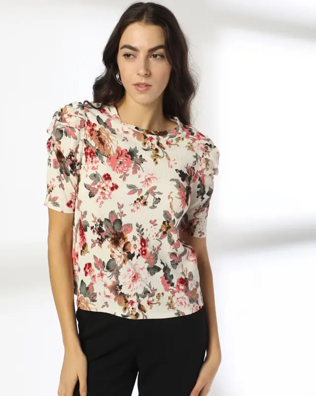 Women’s Floral Print Regular Fit Top