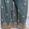 Pantaloni palazzo ricamato a cotton flex