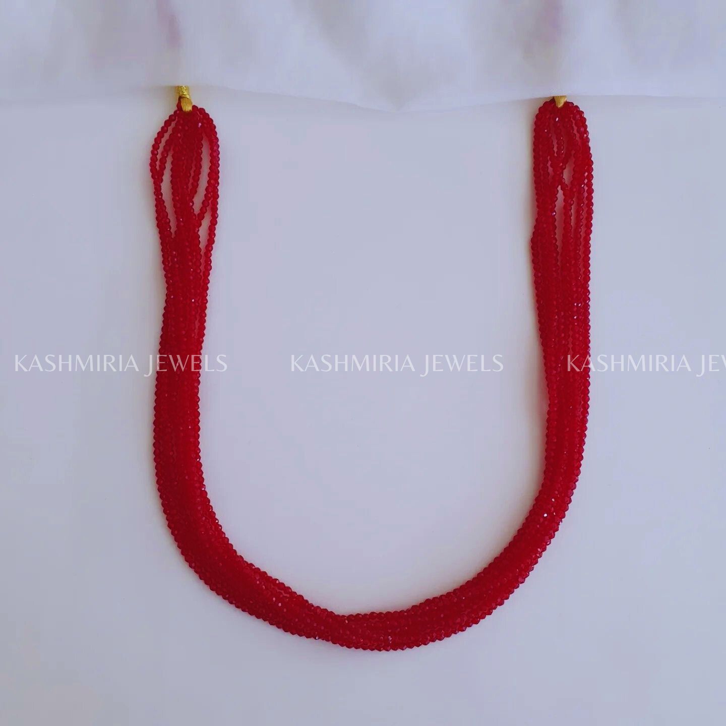 Collana a perlina di zucchero rosso