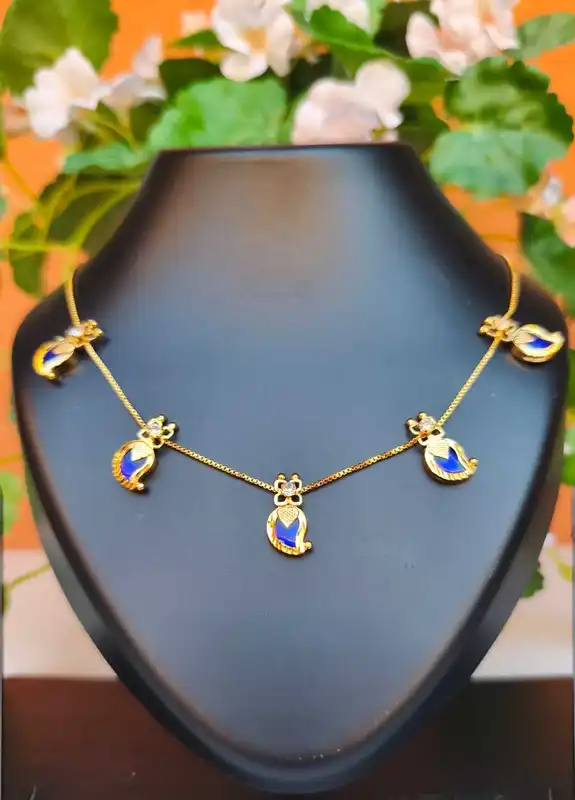 Collana mango blu