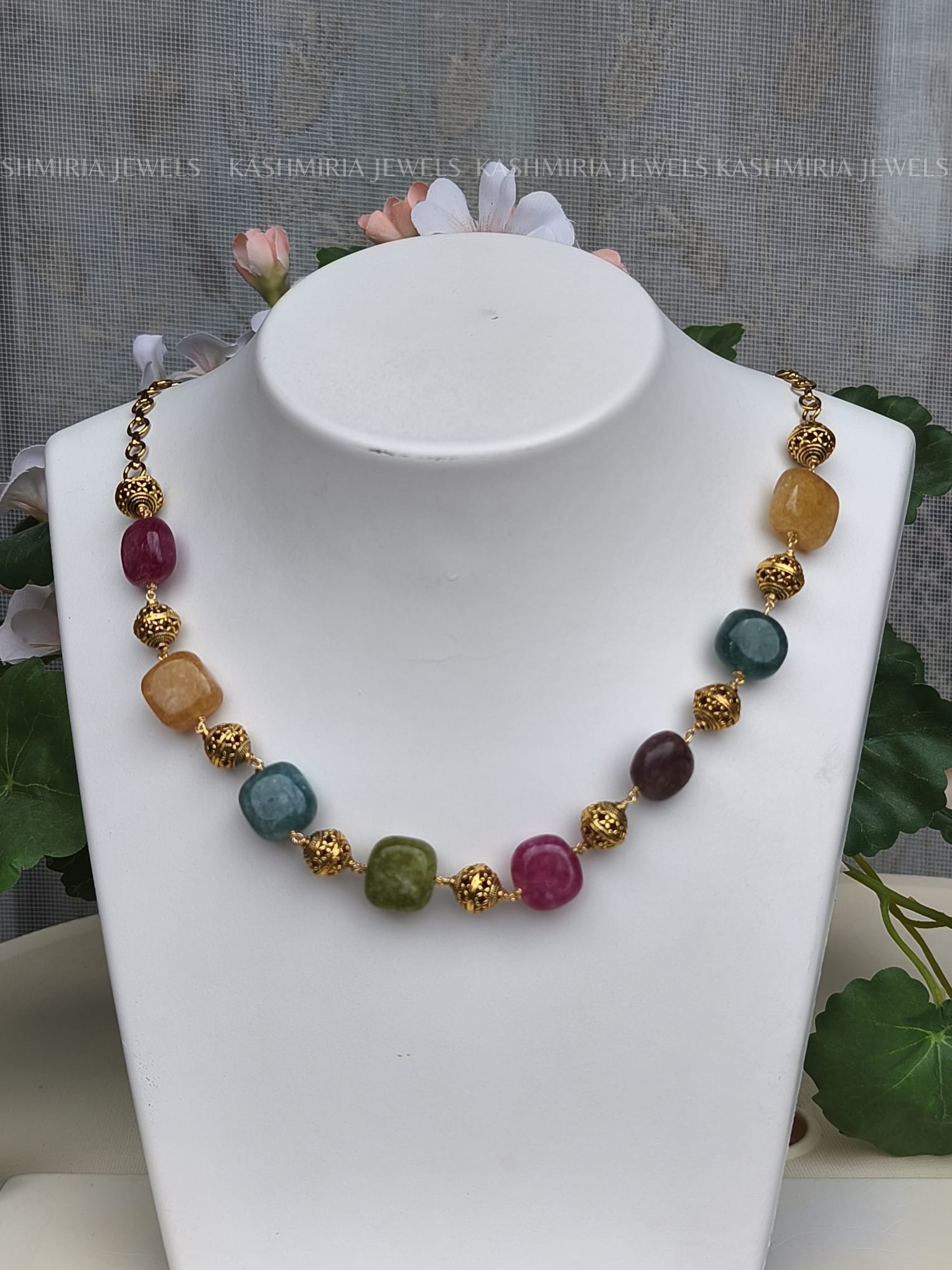 collana fantasia multi-pietra