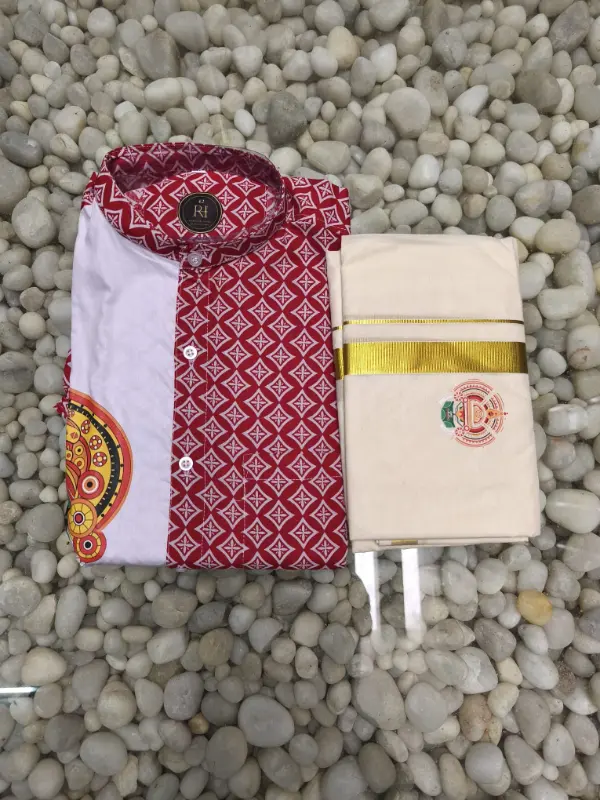 Set combinato da uomo per Onam
