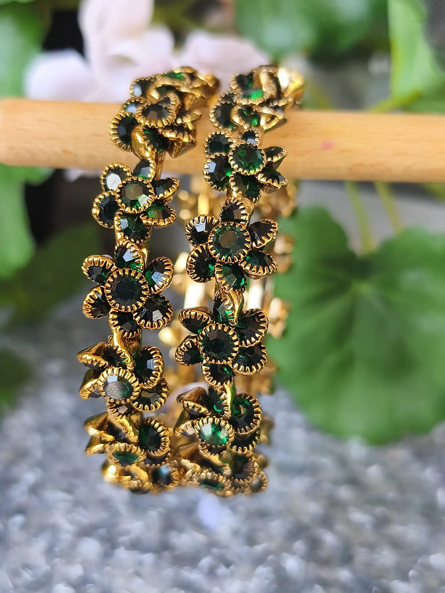 Bangles verde scuro (Set di 2)