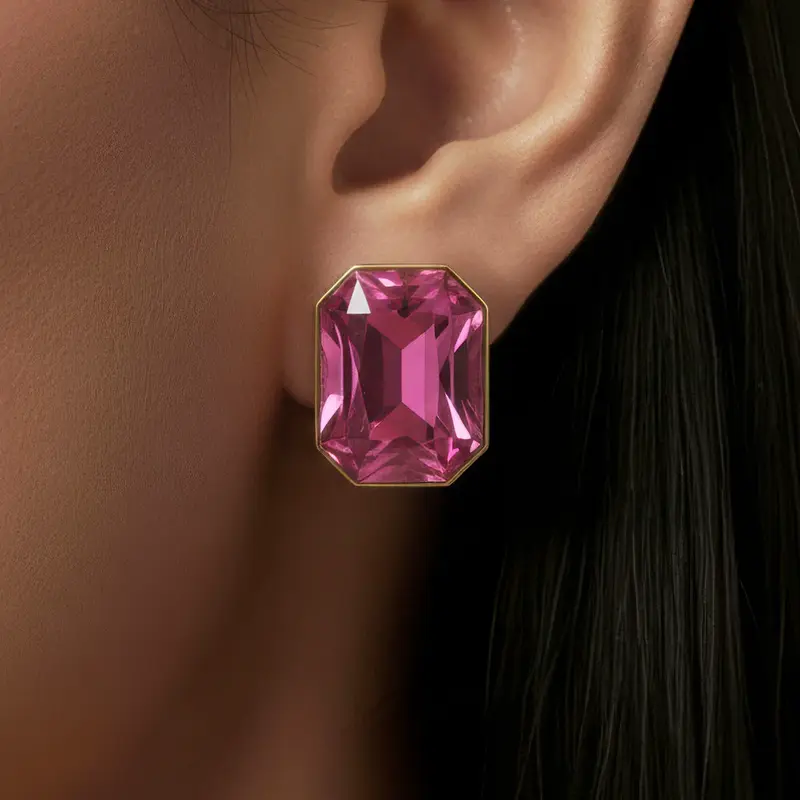 Collana dorata anti-ossidazione con orecchini