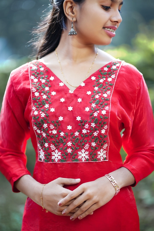 Collezione Natale – Kurta natalizio in seta