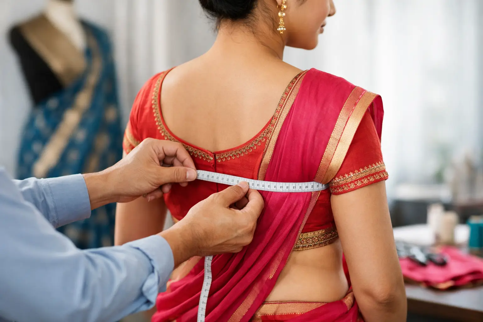 Come prendere misure blusa sari bene