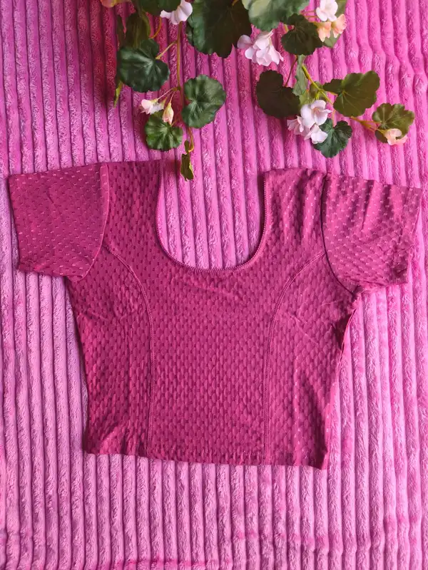 Blusa Sari Readymade Stretch in Cotone Lycra ā Rosa Scuro