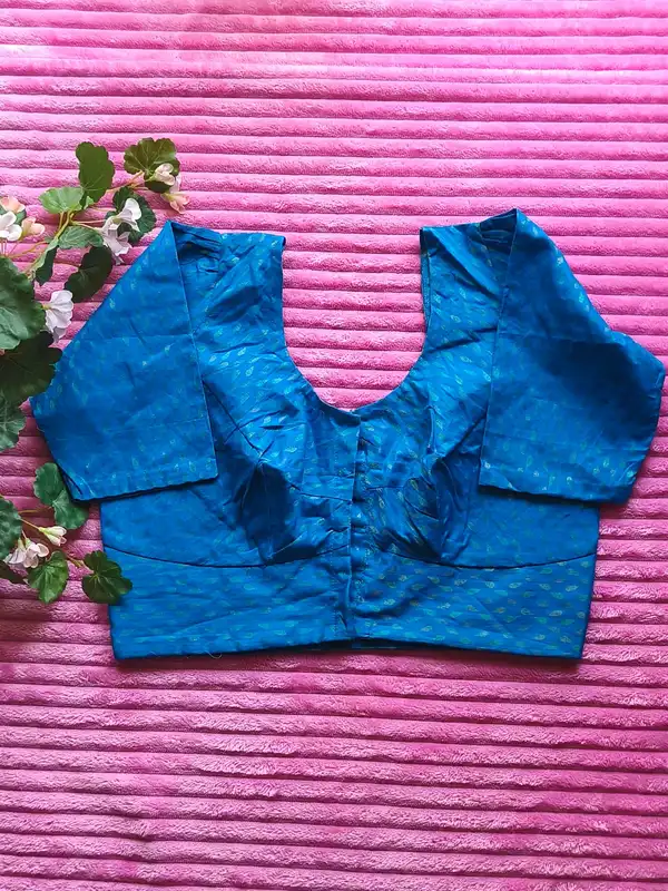 Camicetta Sari in Cotone Blu Scuro