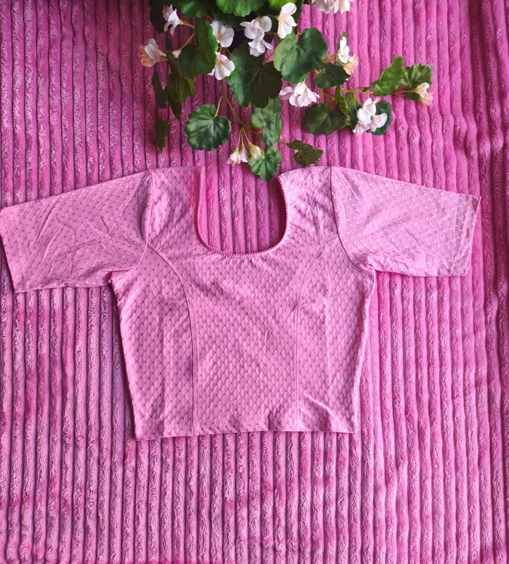 Blusa Sari Readymade Stretch in Cotone Lycra ā Rosa